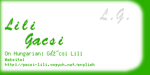 lili gacsi business card